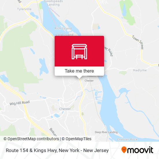 Route 154 & Kings Hwy map