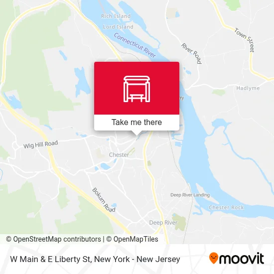 W Main & E Liberty St map