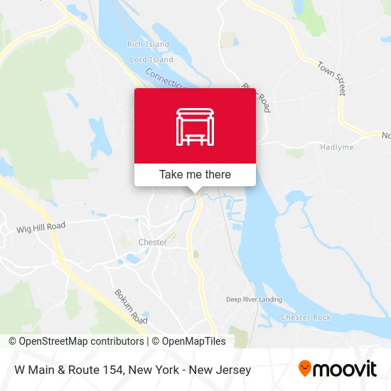 W Main & Route 154 map