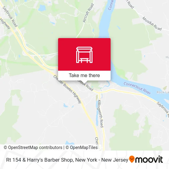 Rt 154 & Harry's Barber Shop map