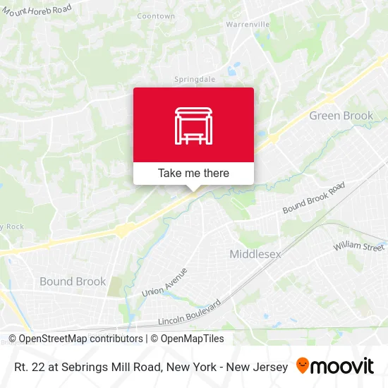 Rt. 22 at Sebrings Mill Road map