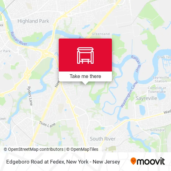 Edgeboro Road at Fedex map