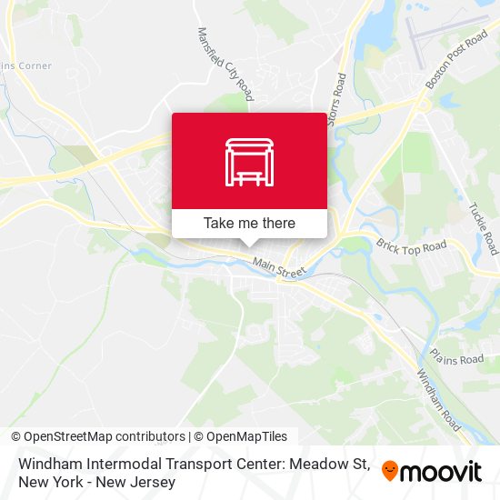 Windham Intermodal Transport Center: Meadow St map