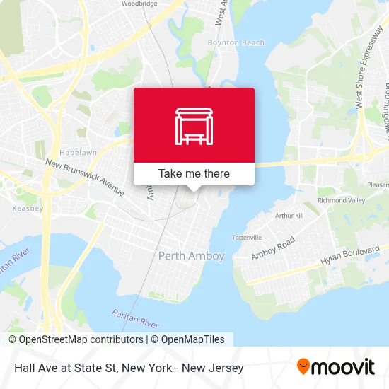 Hall Ave at State St map