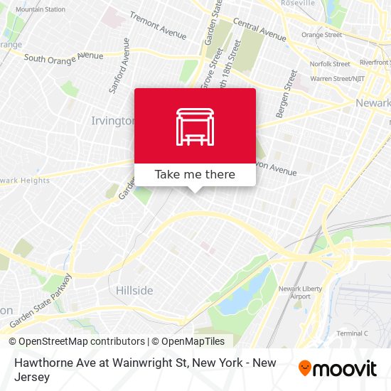 Hawthorne Ave at Wainwright St map