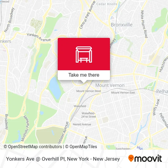 Yonkers Ave @ Overhill Pl map