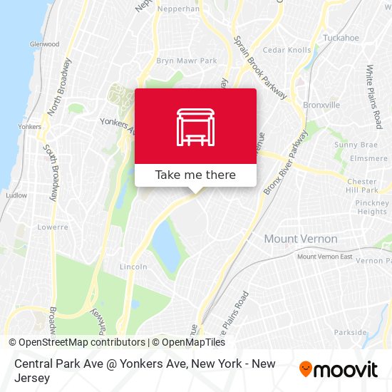 Mapa de Central Park Ave @ Yonkers Ave