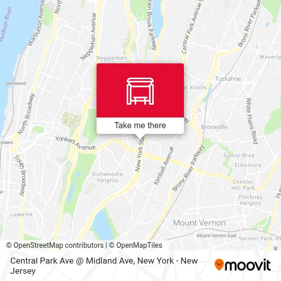 Central Park Ave @ Midland Ave map