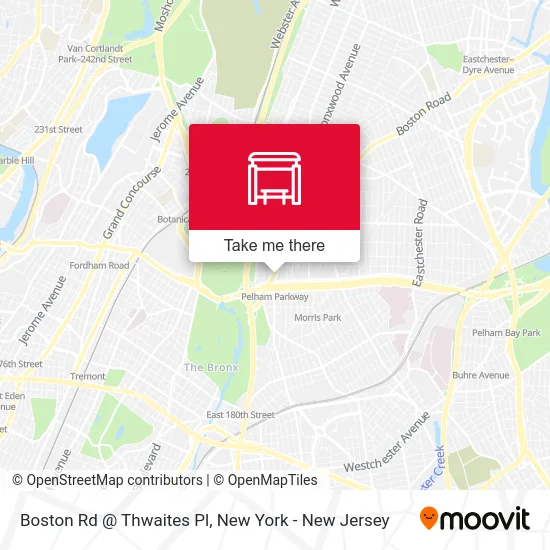 Boston Rd @ Thwaites Pl map