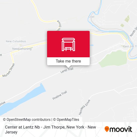 Center at Lentz Nb - Jim Thorpe map