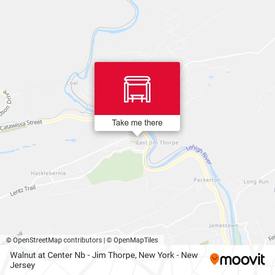Walnut at Center Nb - Jim Thorpe map
