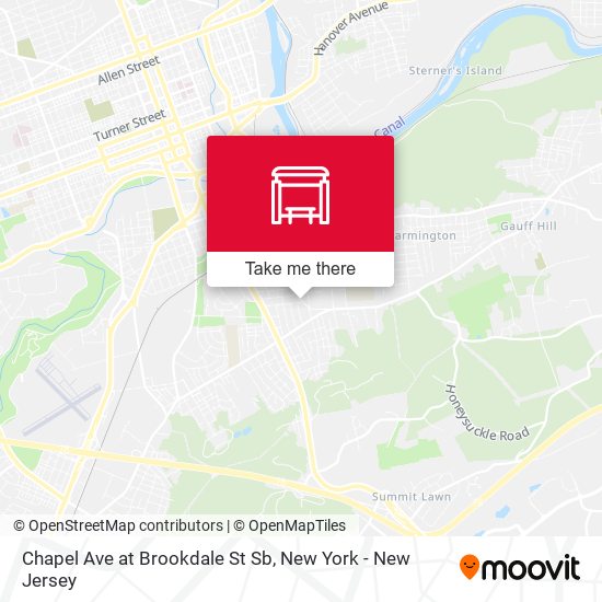 Chapel Ave at Brookdale St Sb map