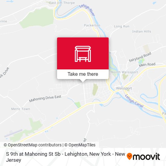 Mapa de S 9th at Mahoning St Sb - Lehighton