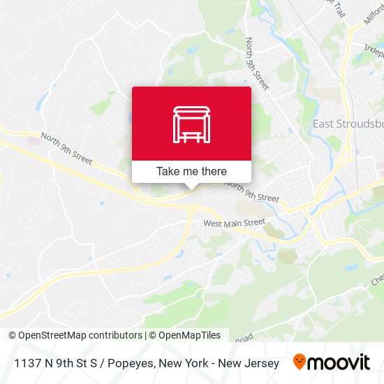 Mapa de 1137 N 9th St S / Popeyes