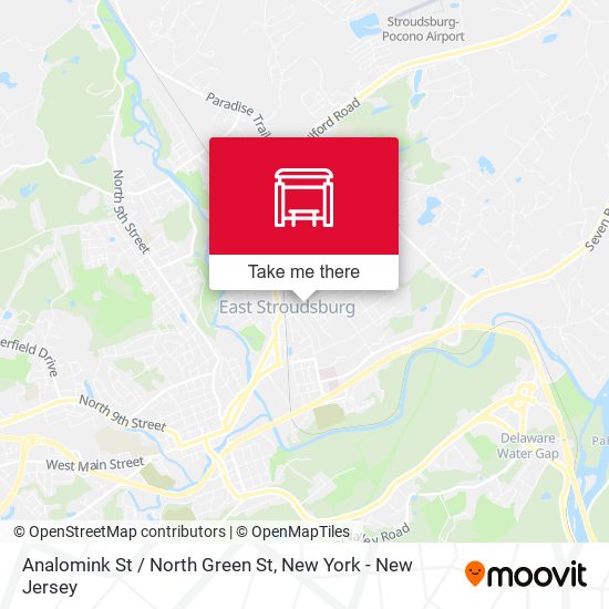 Analomink St / North Green St map