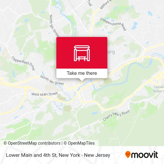 Lower Main and 4th St map