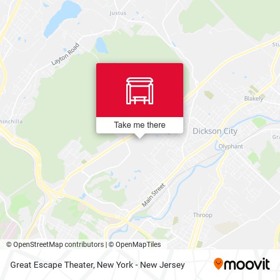 Mapa de Great Escape Theater