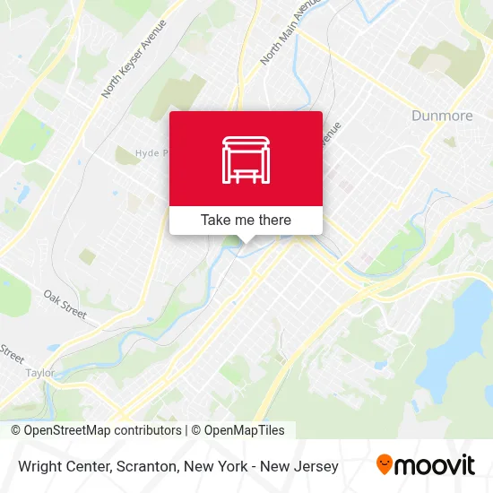 Wright Center, Scranton map