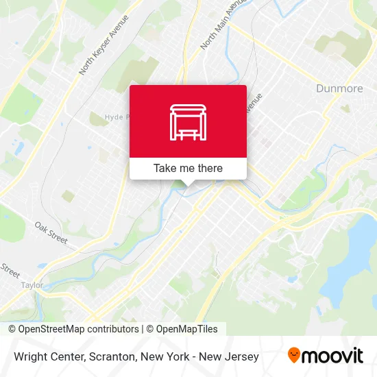 Wright Center, Scranton map