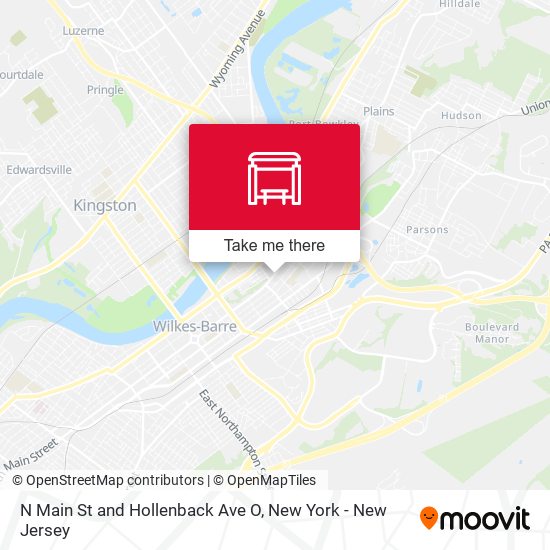 N Main St and Hollenback Ave O map