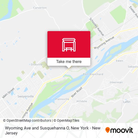 Wyoming Ave and Susquehanna O map