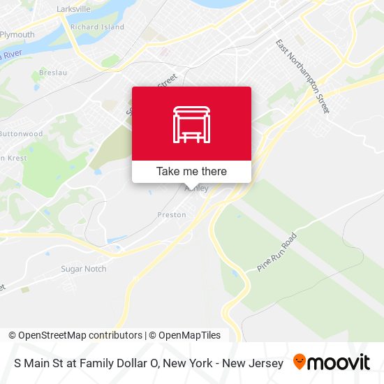 S Main St at Family Dollar O map