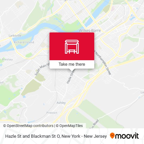Hazle St and Blackman St O map