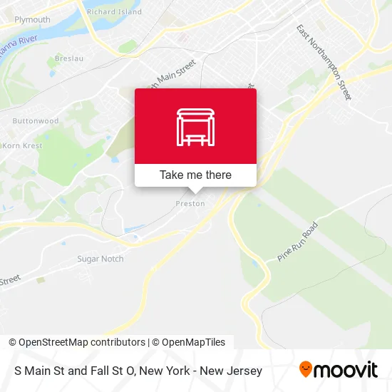 S Main St and Fall St O map