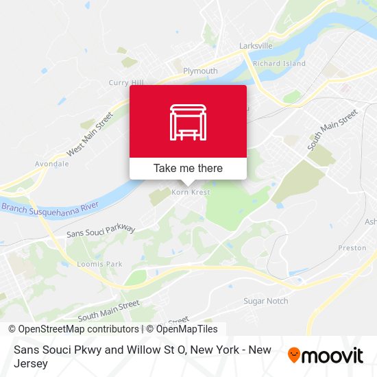 Sans Souci Pkwy and Willow St O map