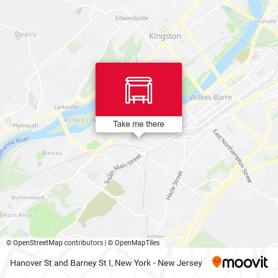 Hanover St and Barney St I map