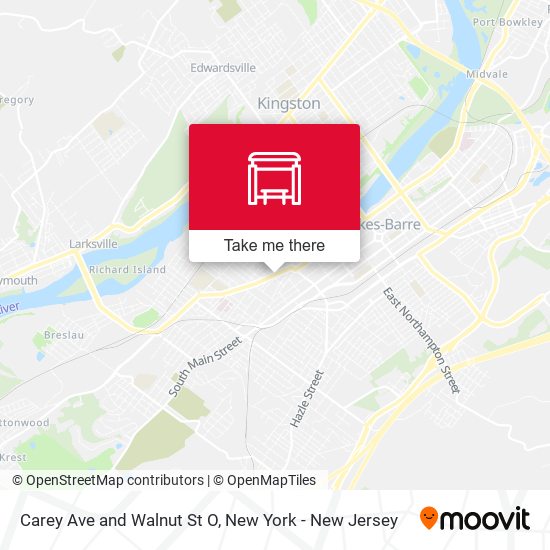Carey Ave and Walnut St O map
