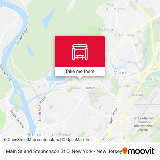 Main St and Stephenson St O map