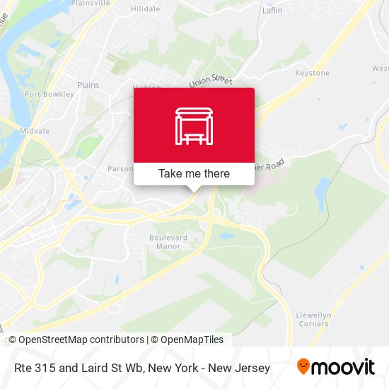 Rte 315 and Laird St Wb map