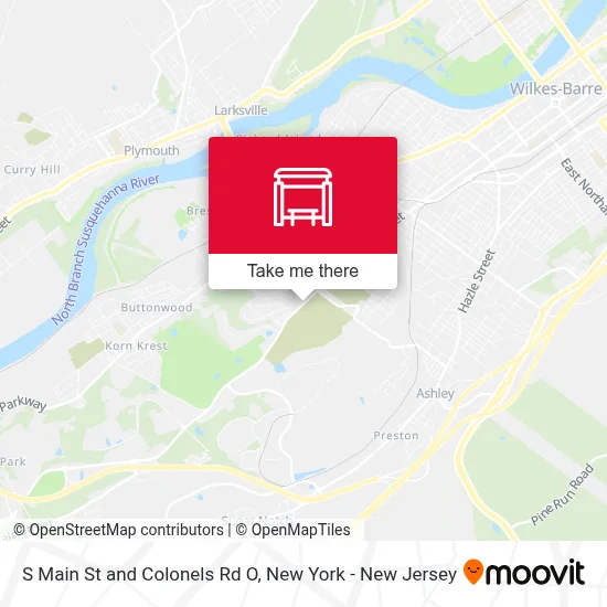 S Main St and Colonels Rd O map