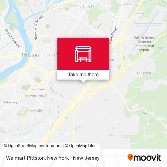 Walmart Pittston map