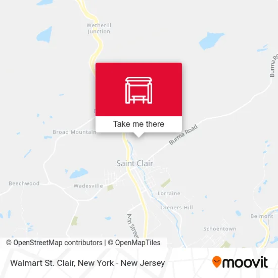 Walmart St. Clair map