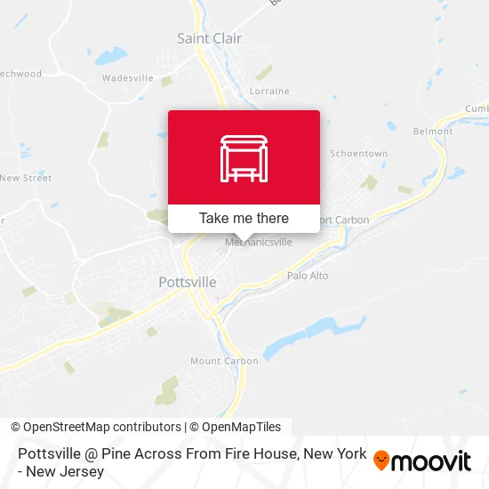 Pottsville @ Pine Across From Fire House map