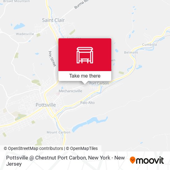 Pottsville @ Chestnut Port Carbon map
