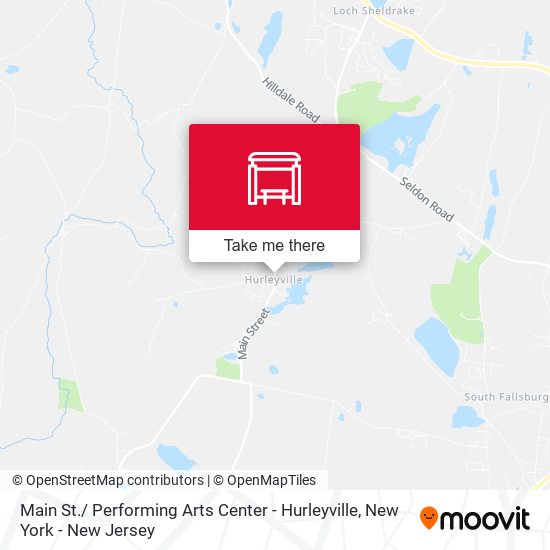 Main St./ Performing Arts Center - Hurleyville map