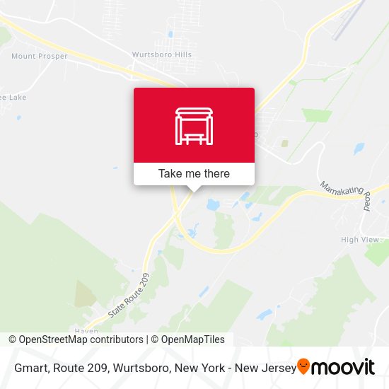 Gmart, Route 209, Wurtsboro map