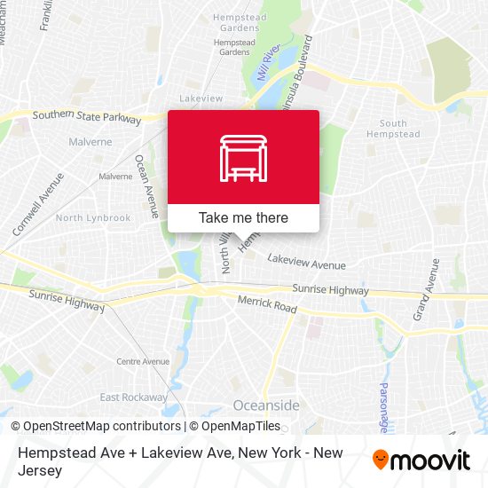 Hempstead Ave + Lakeview Ave map