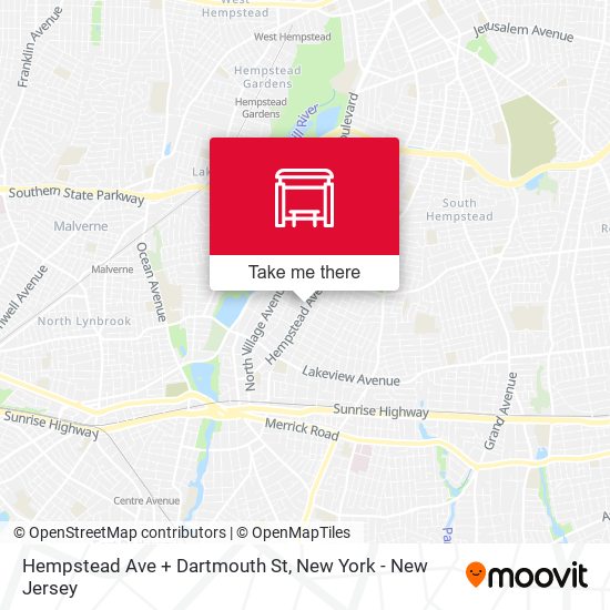 Mapa de Hempstead Ave + Dartmouth St