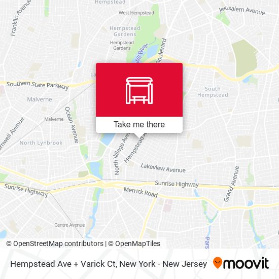 Hempstead Ave + Varick Ct map