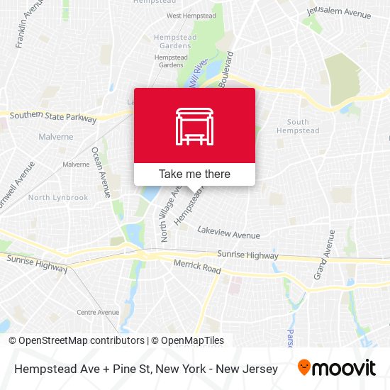 Mapa de Hempstead Ave + Pine St
