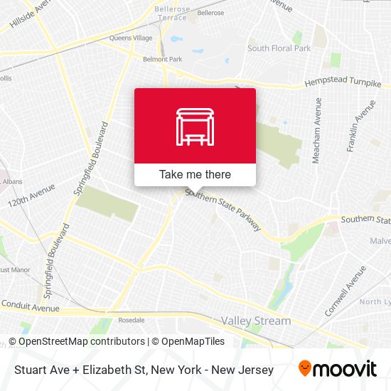 Mapa de Stuart Ave + Elizabeth St