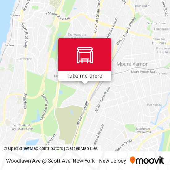Mapa de Woodlawn Ave @ Scott Ave