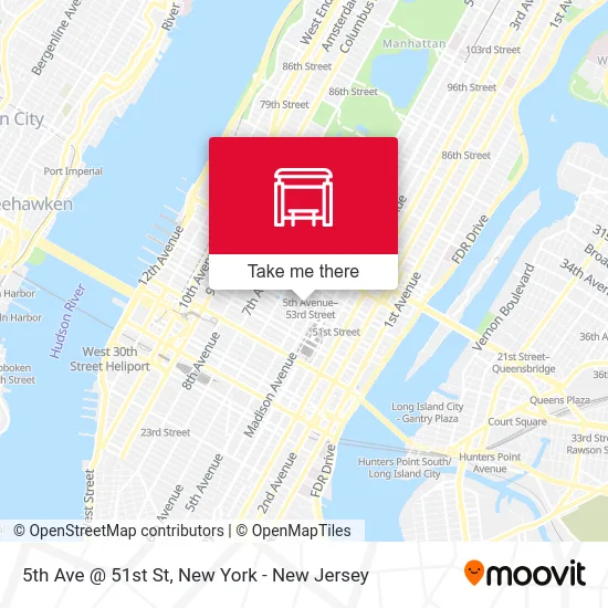 5th Ave @ 51st St map