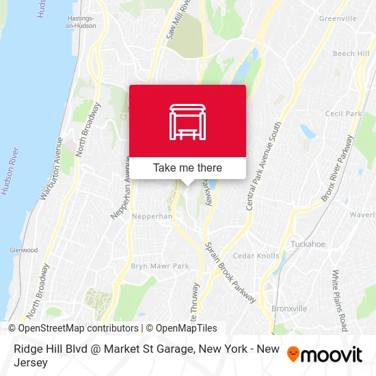 Ridge Hill Blvd @ Market St Garage map