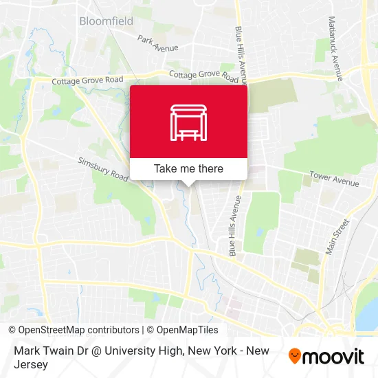 Mark Twain Dr @ University High map