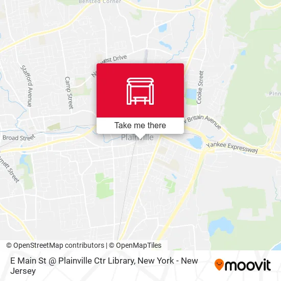 E Main St @ Plainville Ctr Library map